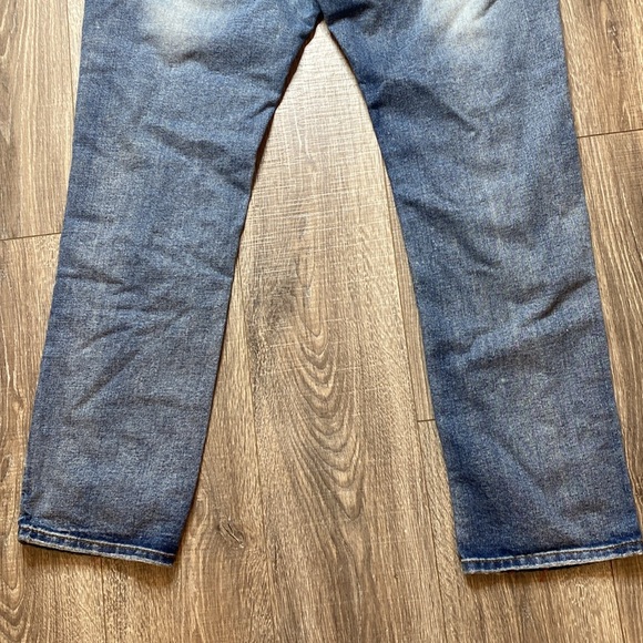 Rogue Vintage distressed street ripped blue red jeans, size 38 x 33 - Picture 7 of 11